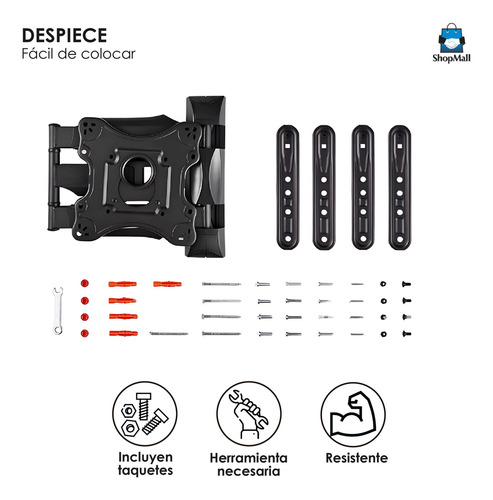 Soporte P4 De Pared Para Tv/monitor De 32 A 65 Negro