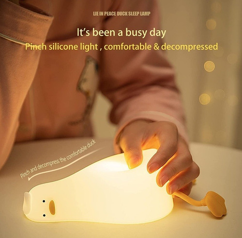 Lámpara De Mesa Led For Niños Flat Duck Night Lamp