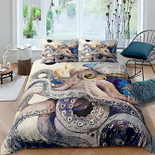 Erosebridal Octopus Comforter Cover Tentacles Juego De Cama 
