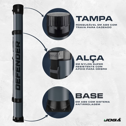 Porta Varas Com Base E Tampa Em Abs Jogá Defender - (1,80m)