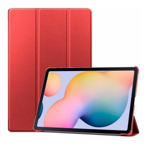 Capa Tablet Vermelha Book Cover Para Galaxy Tab S7 Fe 12.4