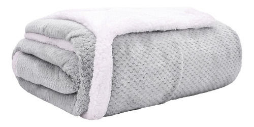 Cobertor Sherpa Extra Large 250 Grs Cinza