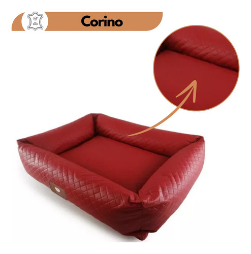 Cama Caminha Pet Corino Cachorro Gato Tam G Com Ziper 70x60c