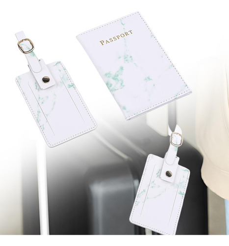 Funda De Pasaporte De Viaje Simple Y Juego De Etiquetas De
