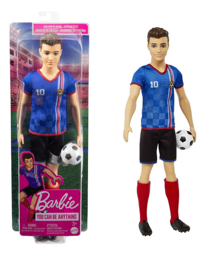 Muñeco Ken Barbie Futbolista #10 Mattel Original 30 Cm