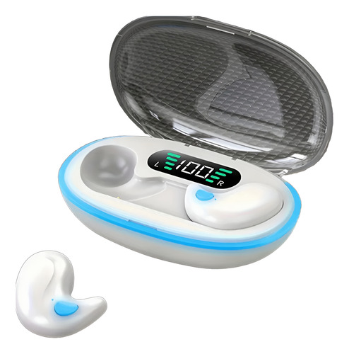 Audífonos Inalámbricos Ultrafino Tws Bluetooth 5.3 Micrófono Blanco