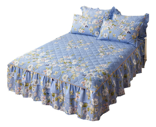 Falda De Cama De 150cm X 200cm C/funda De Almohada, Doble