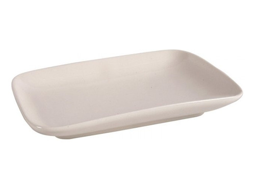 Bandeja Porcelana Blanca Rectangular Plato Fuente 20x10x2