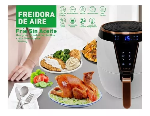 Comprar Freidora De Aire 4L Cocina Saludable Sin Aceite Antiadherente  Funcionamiento Silencioso Con Control De Temperatura Y Tiempo 80% Menos  Aceite Ideal Para Comidas Rápidas Y Fáciles Blanco