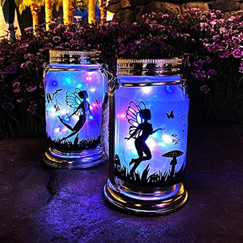 Vcdsoy Solar Fairy Lantern Mason Jar Luz Colorida - Paquete 