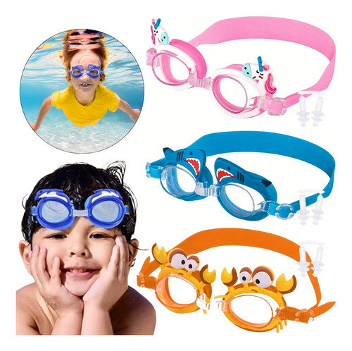 Gafas Natación Diseño Infantil Googles Niño Acuáticos Agua F
