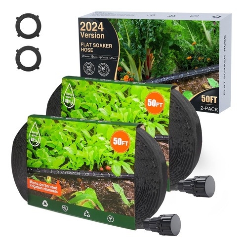 Lefree Manguera De Remojo De 100 Pies Para Camas De Jardin, 