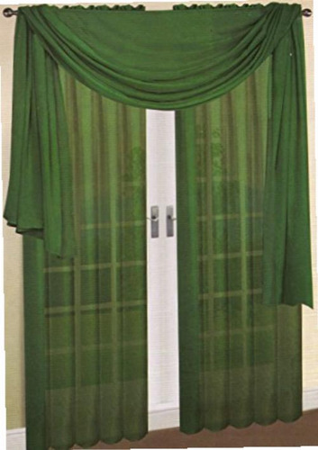 Elegant Comfort 2 Piece 60 X84 Window Curtains Hunter Green Color Verde Oscuro