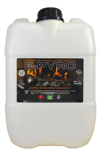 Bio-etanol  E-pyro 25lt 96° Desnaturalizado Eco.