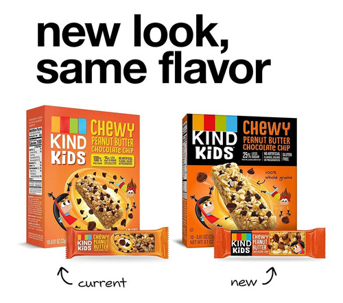 Kind Kids Granola Chewy Bar, Mantequilla De Maní Con Chispas