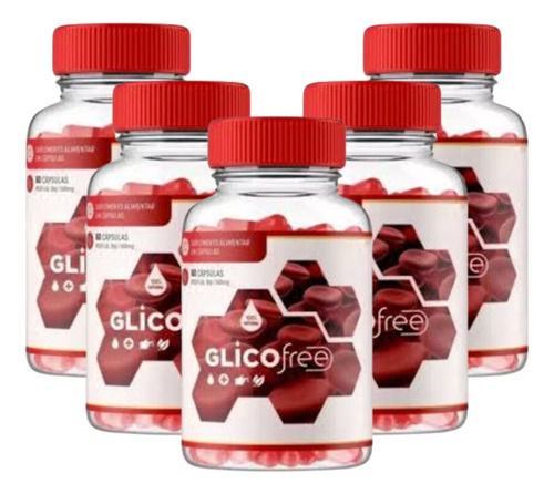 Suplemento Em Cápsula Glico  Free Glicofree Alimentar Glicofree Em Pote De 30ml 60 Un  Pacote X 5 U