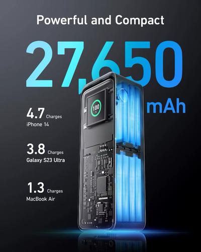 Anker Prime Power Bank 27650mah 250w Bluetooth