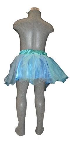 Disfraz Sirena Azul Falda Tul Talla 6-7