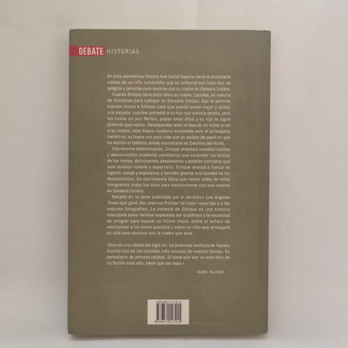 Imagen 3 de 3 de La Travesia De Enrique Sonia Nazario Libro Usado