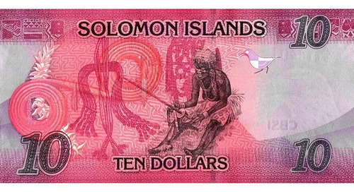 Grr-billete De Islas Salomón 10 Dollars 2017