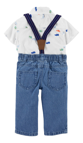 Imagen 3 de 5 de Set 3pc Pantalon Con Tirantes Algodon Carters 1n058710