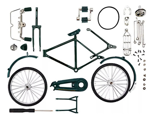 Colección De Modelos De Bicicletas Y Suministros Para Color Verde