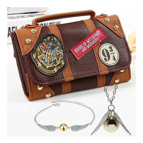 Bolsos Hogwarts Bolsa Mágica De Harry Potter Con Collar Y Pu