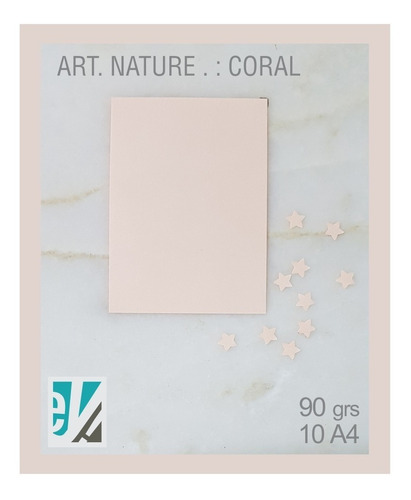Art Nature : Pack X 10 Hojas A4 De 90 Gr : Color Coral
