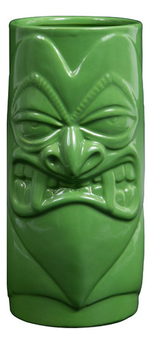 Vaso Tiki Hawaiano Ceramica 360 Ml Verde Greenfield Coctel