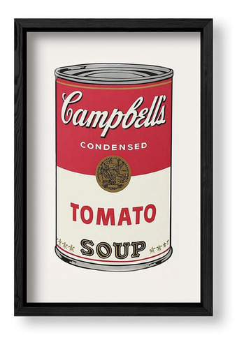 Cuadros Popart 20x30 Box Negro Campbells Tomato Soup