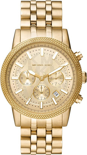 Michael Kors Men's Hutton Chronograph Watch With Leather Or