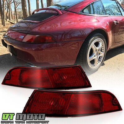 1995-1998 Porsche 911/993 Red Smoked Tail Lights Lamps R Dtm