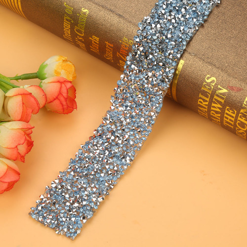 Rollo De Malla, 1 Yarda, 30 Mm, Cinta De Diamantes De Imitac