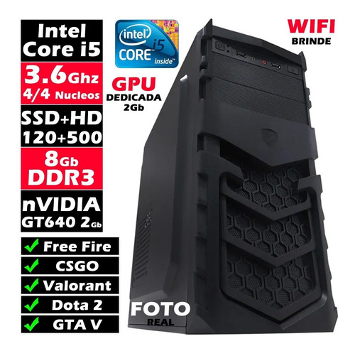 Imagem 1 de 7 de Pc Gamer Intel Core I5 3.6ghz Geforce 2gb 8gb Csgo Mir4 Gtav