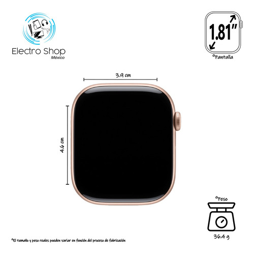 Apple Watch Series 10 Gps Caja 46mm Aluminio Color Oro Rosa