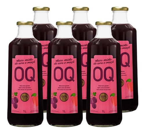 Suco Misto De Uva E Maça Oq 1l Caixa C/6 Un