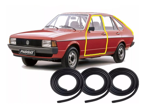 Kit Borrachas Vedação 2 Portas E Mala Passat 1980 Até 1988