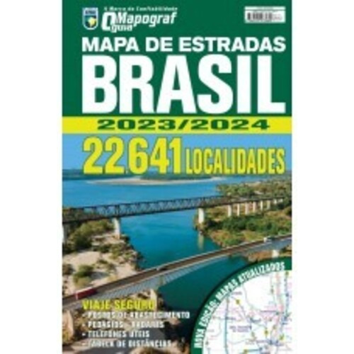 Guia Mapograf Mapa De Estradas Brasil Espiral 2023/2024 Novo Lacrado