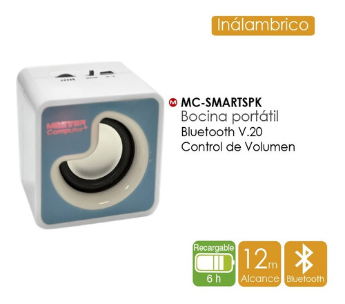 Bocina Portatil Inalambrica Bluetooth Recargable Master
