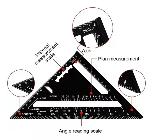 Escuadra Rapida Universal Aluminio 7 17cm Para Carpintero