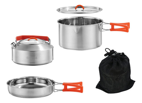 Utensilios De Cocina Para Acampar, Olla Y Sartén Portátiles