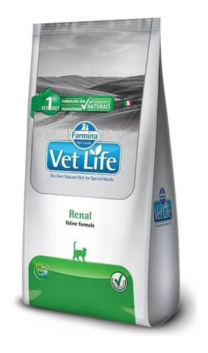 Alimento Vet Life Natural Feline Renal para gato sabor mix en bolsa de 2kg