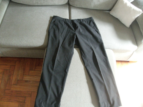 Pantalon De Vestir Furest Talle 46 Usado Negro Con Rayas