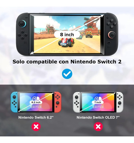 2 Piezas Micas Cristal Templado 9h Para Nintendo Switch2