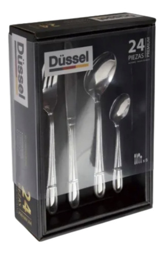 Imagen 1 de 7 de Set Cubiertos Juego 24 Piezas Düssel Acero Inoxidable Nuevo