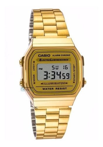 Reloj Casio Retro Vintage A168 Dorado- 100% Original Cfmx -