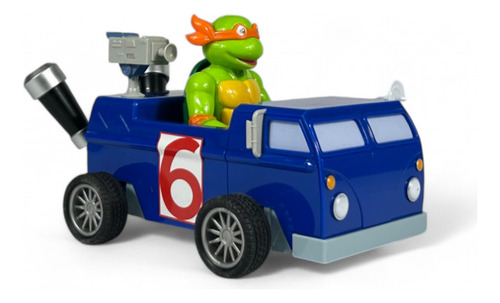 Carrito Juguete Niño Tortugas Ninja Radio Control Remoto Azul Miguel Ángel