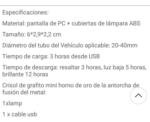 Linterna Con Batería Recargable Para Bicicleta