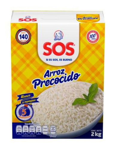 Arroz Precocido Sos Instantáneo 2 Kg