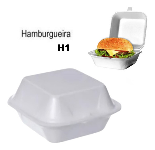 Hamburgueira Isopor Para Lanches Fritas Salada Ch01 100 Full